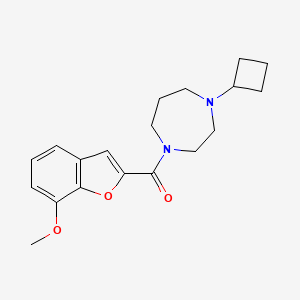 molecular formula C19H24N2O3 B2462316 (4-Cyclobutyl-1,4-diazepan-1-yl)(7-methoxybenzofuran-2-yl)methanone CAS No. 2176070-02-1