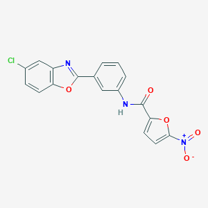 molecular formula C18H10ClN3O5 B246232 N-[3-(5-chloro-1,3-benzoxazol-2-yl)phenyl]-5-nitro-2-furamide 