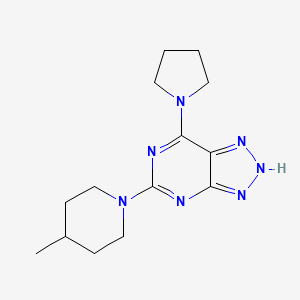 molecular formula C14H21N7 B2462320 5-(4-methylpiperidin-1-yl)-7-(pyrrolidin-1-yl)-3H-[1,2,3]triazolo[4,5-d]pyrimidine CAS No. 1286725-55-0