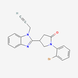molecular formula C20H16BrN3O B2462324 1-(2-bromophenyl)-4-(1-(prop-2-yn-1-yl)-1H-benzo[d]imidazol-2-yl)pyrrolidin-2-one CAS No. 862828-37-3