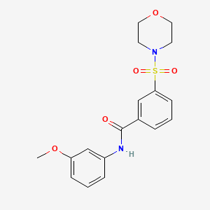 molecular formula C18H20N2O5S B2462326 N-(3-methoxyphenyl)-3-(morpholinosulfonyl)benzamide CAS No. 564454-16-6