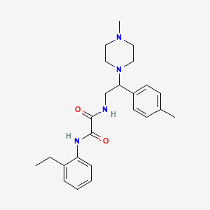 molecular formula C24H32N4O2 B2462334 N1-(2-ethylphenyl)-N2-(2-(4-methylpiperazin-1-yl)-2-(p-tolyl)ethyl)oxalamide CAS No. 898452-21-6