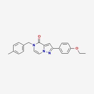 molecular formula C22H21N3O2 B2462335 2-(4-乙氧基苯基)-5-(4-甲基苄基)吡唑并[1,5-a]哒嗪-4(5H)-酮 CAS No. 1358830-88-2