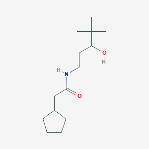 2-cyclopentyl-N-(3-hydroxy-4,4-dimethylpentyl)acetamide