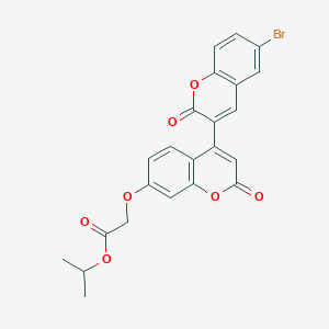 Methylethyl 2-[4-(6-bromo-2-oxochromen-3-yl)-2-oxochromen-7-yloxy]acetate