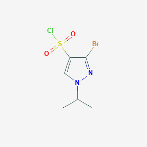 molecular formula C6H8BrClN2O2S B2462346 3-溴-1-丙-2-基吡唑-4-磺酰氯 CAS No. 1946812-54-9