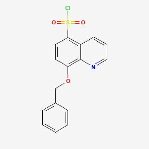 molecular formula C16H12ClNO3S B2462353 8-Benzyloxyquinoline-5-sulfonyl chloride CAS No. 1342646-77-8