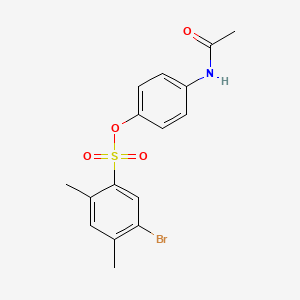 4-Acetamidophenyl 5-bromo-2,4-dimethylbenzene-1-sulfonate