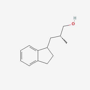 (2R)-3-(2,3-Dihydro-1H-inden-1-yl)-2-methylpropan-1-ol