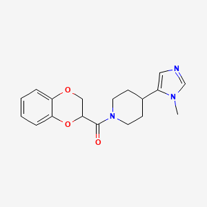 2,3-Dihydro-1,4-benzodioxin-3-yl-[4-(3-methylimidazol-4-yl)piperidin-1-yl]methanone