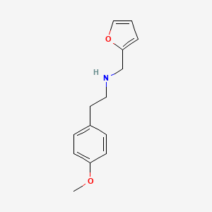 molecular formula C14H17NO2 B2462384 Furan-2-ylmethyl-[2-(4-methoxy-phenyl)-ethyl]-amine CAS No. 330473-52-4
