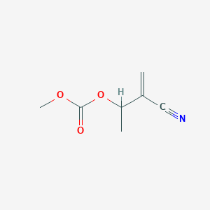 molecular formula C7H9NO3 B2462388 3-[(Méthoxycarbonyl)oxy]-2-méthylidènebutanenitrile CAS No. 474418-69-4