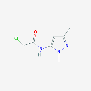 molecular formula C7H10ClN3O B2462391 2-chloro-N-(1,3-dimethyl-1H-pyrazol-5-yl)acetamide CAS No. 630120-79-5