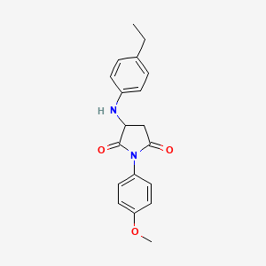 molecular formula C19H20N2O3 B2462406 3-((4-Ethylphenyl)amino)-1-(4-methoxyphenyl)pyrrolidine-2,5-dione CAS No. 1009251-79-9