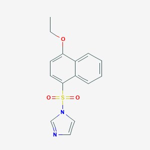 molecular formula C15H14N2O3S B246241 1-[(4-ethoxynaphthalen-1-yl)sulfonyl]-1H-imidazole 