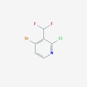 molecular formula C6H3BrClF2N B2462422 4-Bromo-2-chloro-3-(difluoromethyl)pyridine CAS No. 1805299-51-7