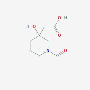 2-(1-Acetyl-3-hydroxypiperidin-3-yl)acetic acid