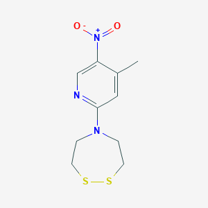 molecular formula C10H13N3O2S2 B2462428 5-(4-Methyl-5-nitropyridin-2-yl)-1,2,5-dithiazepane CAS No. 2220167-54-2