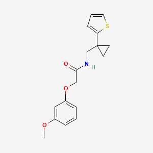 molecular formula C17H19NO3S B2462440 2-(3-methoxyphenoxy)-N-((1-(thiophen-2-yl)cyclopropyl)methyl)acetamide CAS No. 1203285-74-8