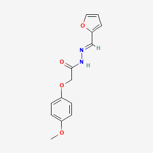 N-[(E)-furan-2-ylmethylideneamino]-2-(4-methoxyphenoxy)acetamide