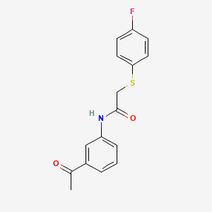 N-(3-acetylphenyl)-2-(4-fluorophenyl)sulfanylacetamide