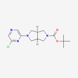 molecular formula C15H21ClN4O2 B2462451 (3aR,6aS)-tert-butyl 5-(6-chloropyrazin-2-yl)hexahydropyrrolo[3,4-c]pyrrole-2(1H)-carboxylate CAS No. 1194687-82-5