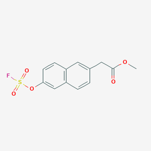 molecular formula C13H11FO5S B2462461 Methyl 2-(6-fluorosulfonyloxynaphthalen-2-yl)acetate CAS No. 2411296-87-0