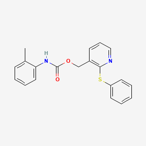 molecular formula C20H18N2O2S B2462465 [2-(phenylsulfanyl)-3-pyridinyl]methyl N-(2-methylphenyl)carbamate CAS No. 339278-64-7