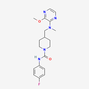 molecular formula C19H24FN5O2 B2462467 N-(4-Fluorophenyl)-4-[[(3-methoxypyrazin-2-yl)-methylamino]methyl]piperidine-1-carboxamide CAS No. 2380174-96-7