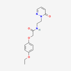molecular formula C16H19N3O4 B2462483 2-(4-ethoxyphenoxy)-N-(2-(6-oxopyridazin-1(6H)-yl)ethyl)acetamide CAS No. 1021206-40-5