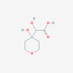 molecular formula C7H12O5 B2462485 2-羟基-2-(4-羟基氧杂环-4-基)乙酸 CAS No. 2155851-99-1