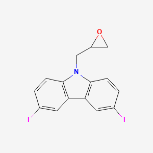 molecular formula C15H11I2NO B2462521 3,6-二碘-9-(环氧-2-基甲基)咔唑 CAS No. 139651-59-5