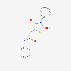 2-(2,4-dioxo-3-phenyl-1,3-thiazolidin-5-yl)-N-(4-methylphenyl)acetamide