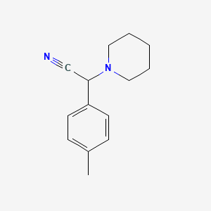 molecular formula C14H18N2 B2462538 2-(1-Piperidyl)-2-(p-tolyl)acetonitrile CAS No. 42419-52-3