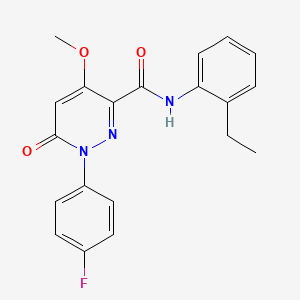 molecular formula C20H18FN3O3 B2462540 N-(2-ethylphenyl)-1-(4-fluorophenyl)-4-methoxy-6-oxo-1,6-dihydropyridazine-3-carboxamide CAS No. 1001944-52-0