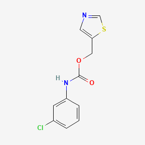 molecular formula C11H9ClN2O2S B2462546 1,3-thiazol-5-ylmethyl N-(3-chlorophenyl)carbamate CAS No. 338981-76-3