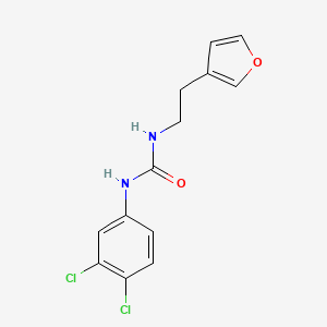 molecular formula C13H12Cl2N2O2 B2462562 1-(3,4-Dichlorophenyl)-3-[2-(furan-3-YL)ethyl]urea CAS No. 1428363-45-4