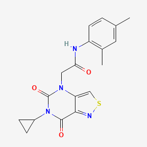 molecular formula C18H18N4O3S B2462578 3-{[acetyl(phenyl)amino]methyl}-N-(5-chloro-2-methoxyphenyl)-1-methyl-1,4,6,7-tetrahydro-5H-pyrazolo[4,3-c]pyridine-5-carboxamide CAS No. 1251620-85-5