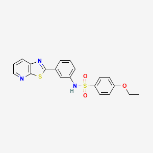 molecular formula C20H17N3O3S2 B2462583 4-乙氧基-N-(3-(噻唑并[5,4-b]吡啶-2-基)苯基)苯磺酰胺 CAS No. 912623-45-1