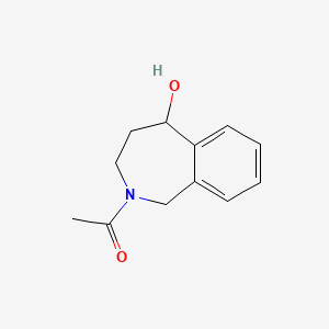 molecular formula C12H15NO2 B2462589 1-(5-羟基-2,3,4,5-四氢-1H-2-苯并氮杂卓-2-基)乙烷-1-酮 CAS No. 1432680-96-0