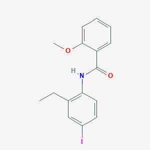 molecular formula C16H16INO2 B246261 N-(2-ethyl-4-iodophenyl)-2-methoxybenzamide 