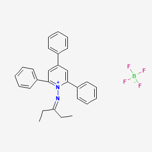 molecular formula C28H27BF4N2 B2462618 1-[(戊-3-亚烷基)氨基]-2,4,6-三苯基吡啶-1-鎓；四氟硼烷阴离子 CAS No. 83254-24-4