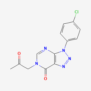 molecular formula C13H10ClN5O2 B2462626 3-(4-Chlorophenyl)-6-(2-oxopropyl)triazolo[4,5-d]pyrimidin-7-one CAS No. 872590-83-5