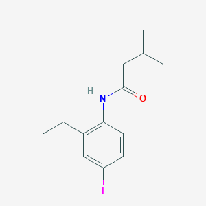 molecular formula C13H18INO B246263 N-(2-ethyl-4-iodophenyl)-3-methylbutanamide 