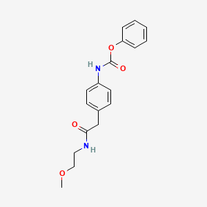 molecular formula C18H20N2O4 B2462644 Phenyl (4-(2-((2-methoxyethyl)amino)-2-oxoethyl)phenyl)carbamate CAS No. 1209217-19-5