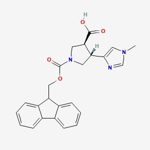 (3S,4S)-1-(9H-Fluoren-9-ylmethoxycarbonyl)-4-(1-methylimidazol-4-yl)pyrrolidine-3-carboxylic acid