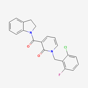 1-(2-chloro-6-fluorobenzyl)-3-(indoline-1-carbonyl)pyridin-2(1H)-one
