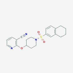 2-((1-((5,6,7,8-Tetrahydronaphthalen-2-yl)sulfonyl)piperidin-4-yl)oxy)nicotinonitrile