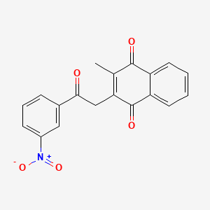 2-Methyl-3-[2-(3-nitrophenyl)-2-oxoethyl]naphthoquinone