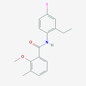 molecular formula C17H18INO2 B246266 N-(2-ethyl-4-iodophenyl)-2-methoxy-3-methylbenzamide 